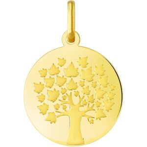 Orfeva Medaille arbre de vie aux grandes feuilles en or jaune