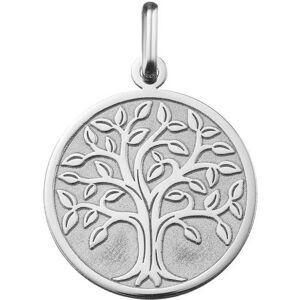 Orfeva Medaille arbre de vie brillante et sablee (or blanc 9 carats)