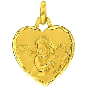 Médaille Augis Ange coeur ciselé