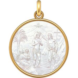 Manufacture Mayaud Medaille Le Bapteme du Christ (Or & Nacre)