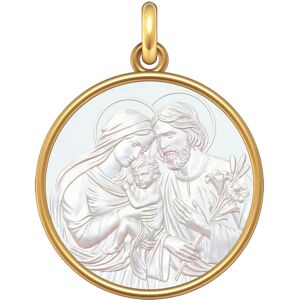 Manufacture Mayaud Medaille bapteme Sainte Famille or et nacre