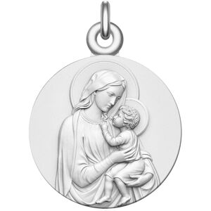 Manufacture Mayaud Medaille bapteme Vierge a l'enfant argent
