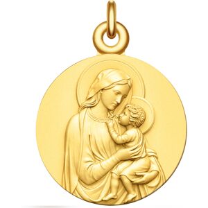 Manufacture Mayaud Medaille bapteme Vierge a l'enfant Vermeil