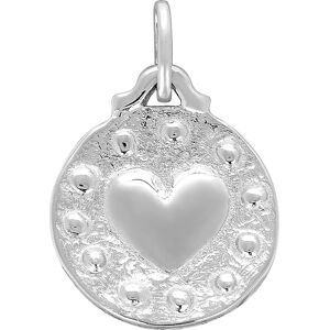 Orféva Médaille Coeur martelée argent