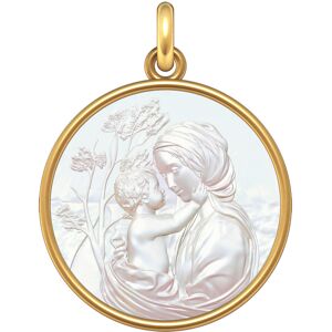 Manufacture Mayaud Medaille Vierge a l'Enfant Le Regard or jaune et nacre