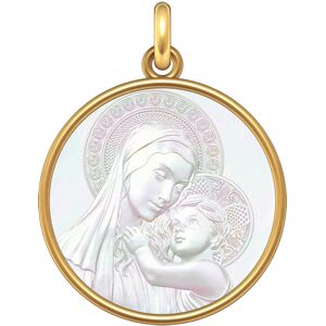 Manufacture Mayaud Medaille bapteme Medaille Vierge a l'enfant de Botticelli or et nacre