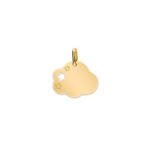 Orféva Pendentif Plaque nuage étoilé (Or Jaune 9k)