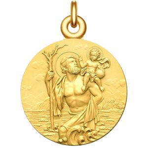 Manufacture Mayaud Medaille bapteme Saint Christophe et Jesus 9k