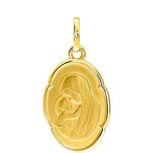 Orféva Médaille Vierge à l' Enfant Ovale (Or Jaune 9)