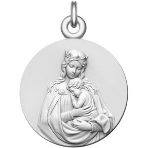 Manufacture Mayaud Medaille bapteme Vierge couronnee argent