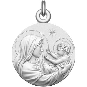 Manufacture Mayaud Medaille bapteme Vierge a l'enfant en Argent