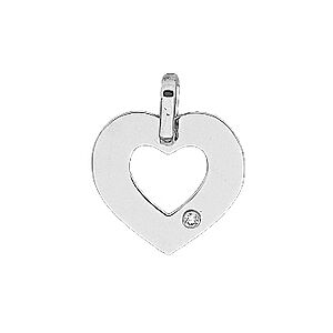 Orféva Pendentif Coeur Ajouré avec Diamant