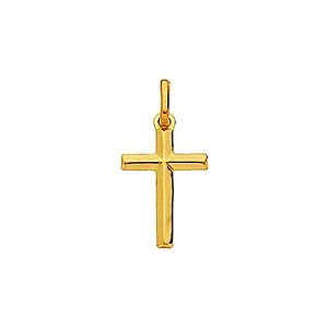 Orfeva Pendentif Croix Fil biseaute (Or Jaune)