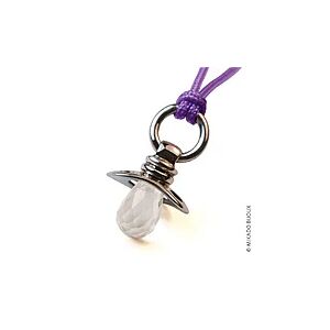 Pendentif Mikado tetine Dummy cristal de roche