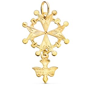 Orféva Pendentif Croix Huguenote ajourée (Or Jaune 9k)