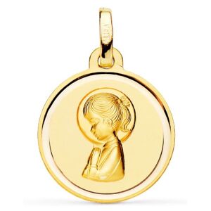 Orfeva Medaille de communion cerclee : petite fille Or Jaune 9K