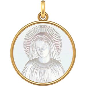 Manufacture Mayaud Médaille Madone antique  - Or Jaune et nacre