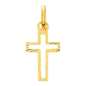 Orfeva Pendentif Croix ajouree bords scintillants Or jaune