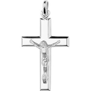 Orféva Pendentif Croix Christ fil plat - argent