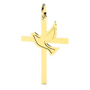 Orféva Pendentif Croix et Colombe Or jaune