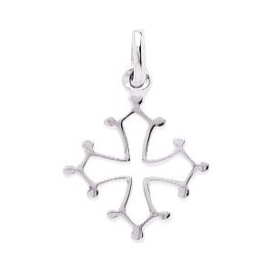 Orfeva Pendentif Croix Occitane or blanc 9 carats