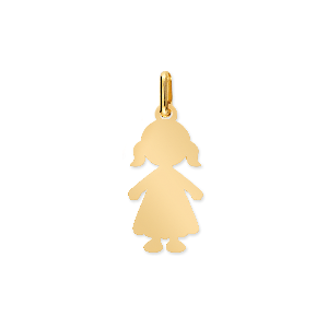 Orféva Pendentif silhouette fille en Or Jaune