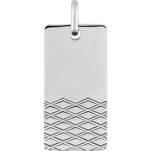 Orfeva Pendentif rectangle motifs croises argent