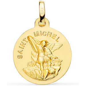 Orféva Médaille Saint-Michel le combattant  en Or Jaune 9K