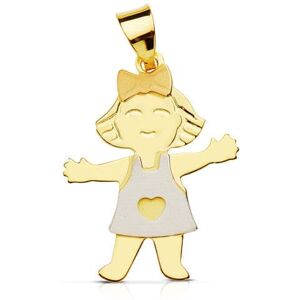 Orféva Pendentif Fille Bicolore en Or jaune & Or Blanc