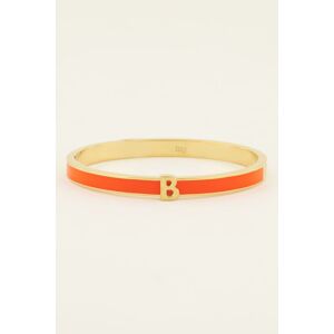 Bracelet jonc beigeà initiale My Jewellery Orange/Doré One size female - Publicité