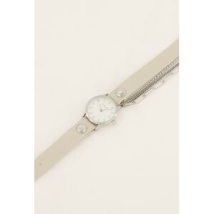 Montre blancheà double bracelet My Jewellery Blanc/Argenté/Doré One size femme