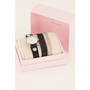 Montre noireà double bracelet My Jewellery Noir femme