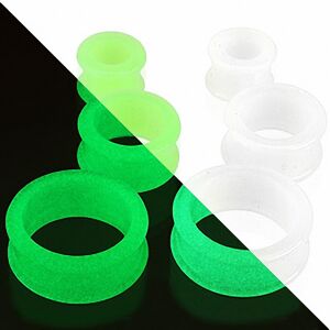 Piercing Street Piercing Tunnel Silicone Flexible Glow in the Dark - Multicolore