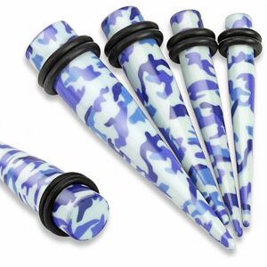 Piercing Street Piercing ecarteur acrylique camouflage bleu - Bleu