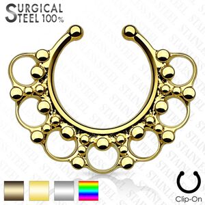 Piercing Street Faux piercing septum cercles perles -