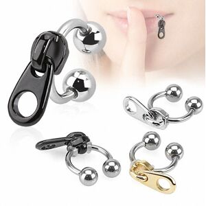 Piercing Street Piercing oreille fer a cheval zip - Argente