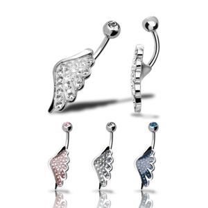 Piercing Street Piercing nombril Crystal Evolution Swarovski Aile d'ange - Argente