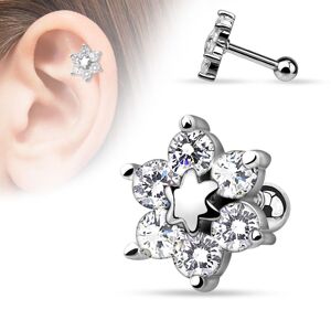 Piercing Street Piercing oreille cartilage fleur argente - Argente