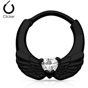 Piercing Street Piercing septum ailes d'ange noir - Noir