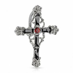 Piercing Street Piercing nombril inverse croix noire - Argente