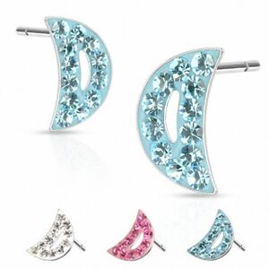 Piercing Street Paire boucles d'oreille croissant de lune -