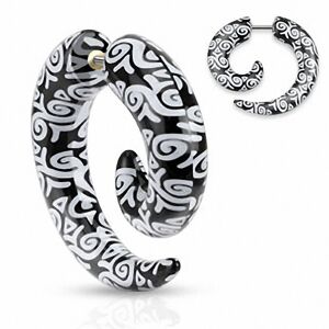 Piercing Street Piercing faux ecarteur spirale tribal -