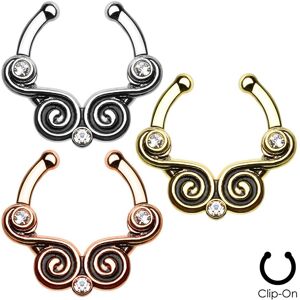 Piercing Street Faux piercing septum courbes -