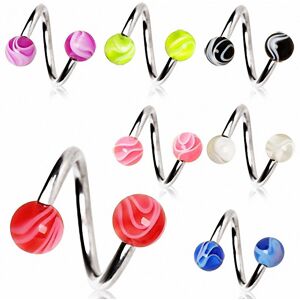 Piercing Street Piercing spirale boules marbrees -