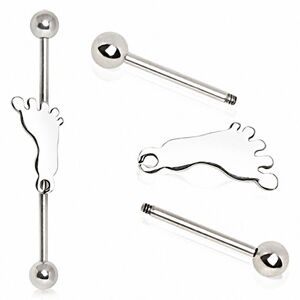 Piercing Street Piercing industriel oreille pied - Argente