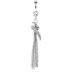 Piercing Street Piercing nombril tourbillon chaines - Argente