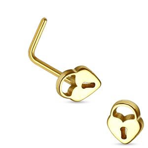 Piercing Street Piercing nez tige en L cadenas coeur -