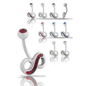 Piercing Street Piercing nombril Crystal Evolution Swarovski Infini - Argente