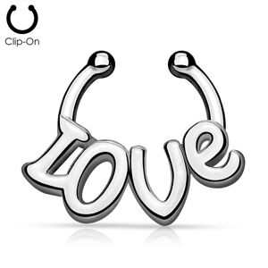 Piercing Street Faux piercing septum Love argente - Argente