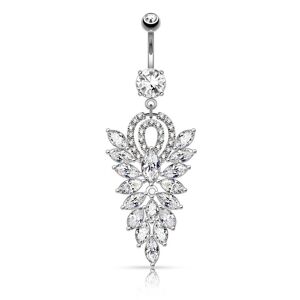 Piercing Street Piercing nombril pendentif chandelier - Argente